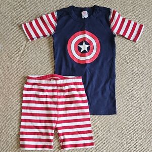 Marvel Captain America Superhero Organic Cotton Short Johns PJs